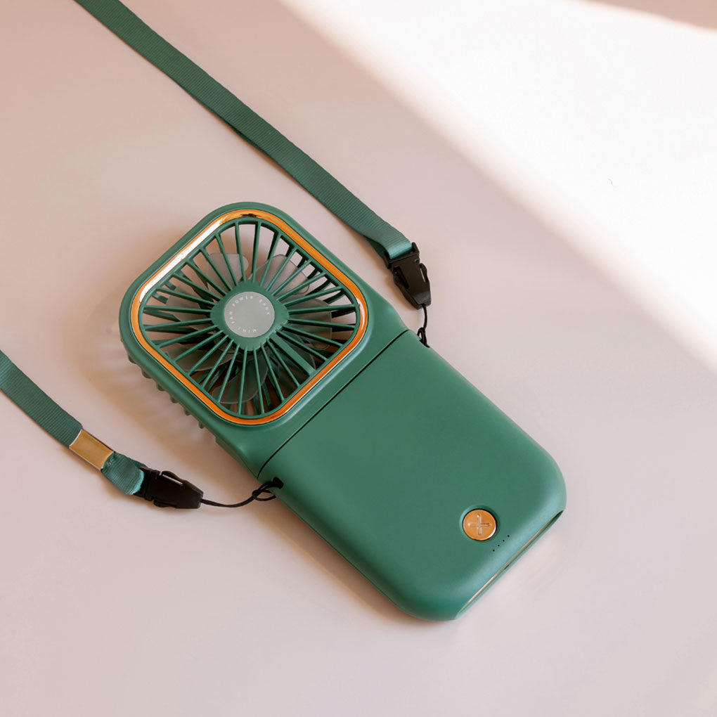 Mini Cooling Fan Foldable Neck Hanging Fan USB Adjustable Rechargeable Air Cooler Phone Holder 3 Gears Summer Cooling Fan