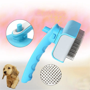 Dog Self Cleaning Needle Comb Professional Automatic Pet Grooming Brush Multi-purpose Puppy Cat Hair Removal Beauty Massage Tool